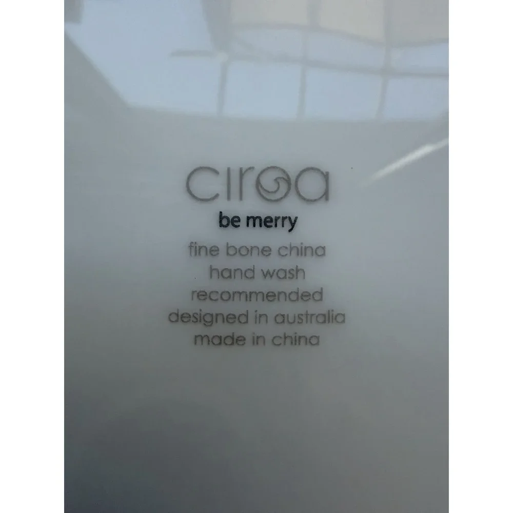 Ciroa BE MERRY (PLATINUM) Salad Plate/Rectangle Serving Plate